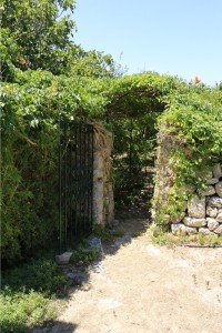 Ingresso ad un giardinetto esterno             